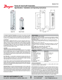 Thumbnail of document Manual - VF Visi-Float Acrylic Flowmeter